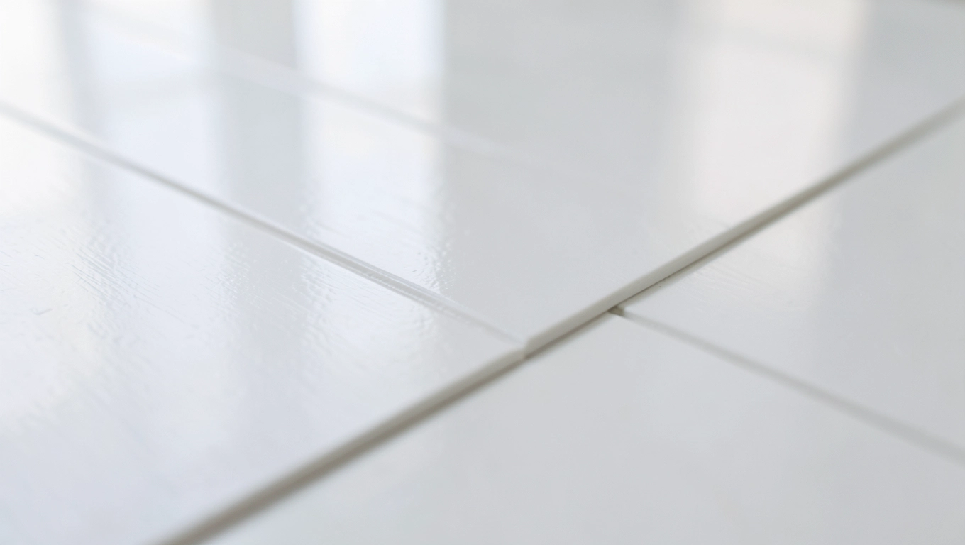 Biała podłoga panele