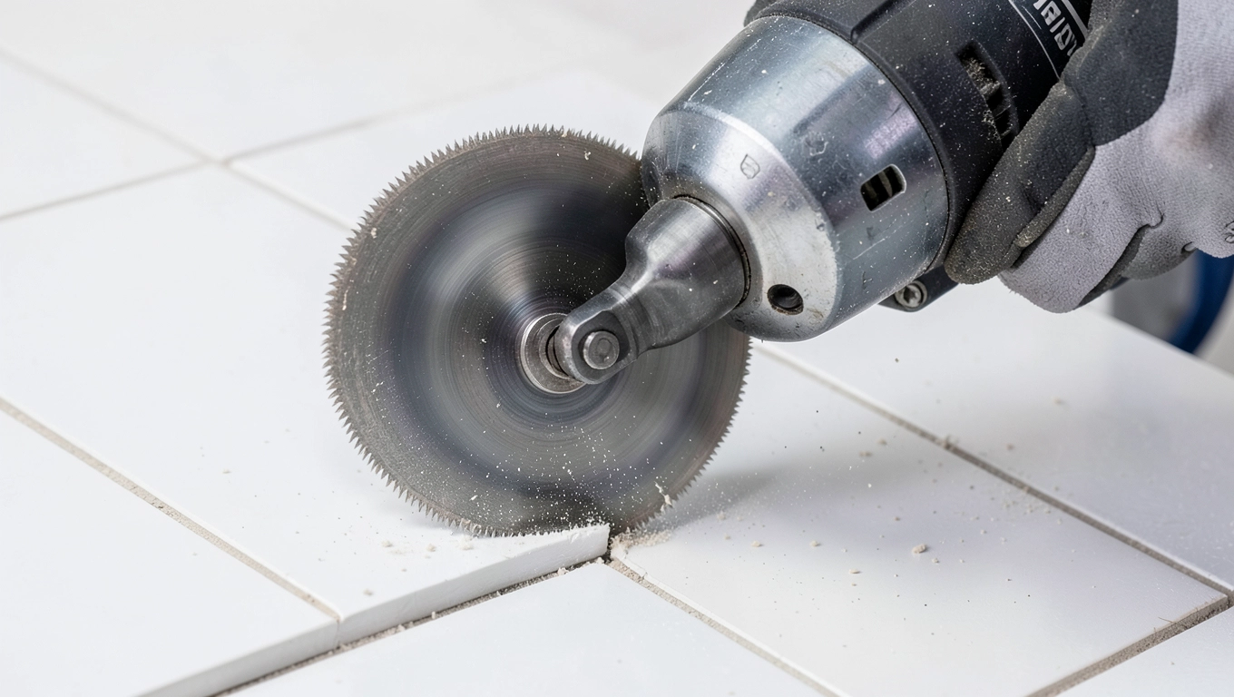 cięcie glazury szlifierką kątową