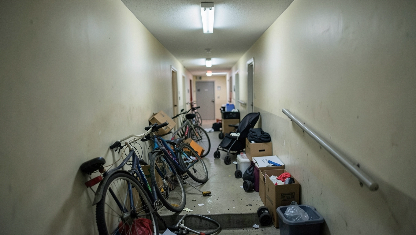 Co grozi za trzymanie rzeczy na klatce schodowej