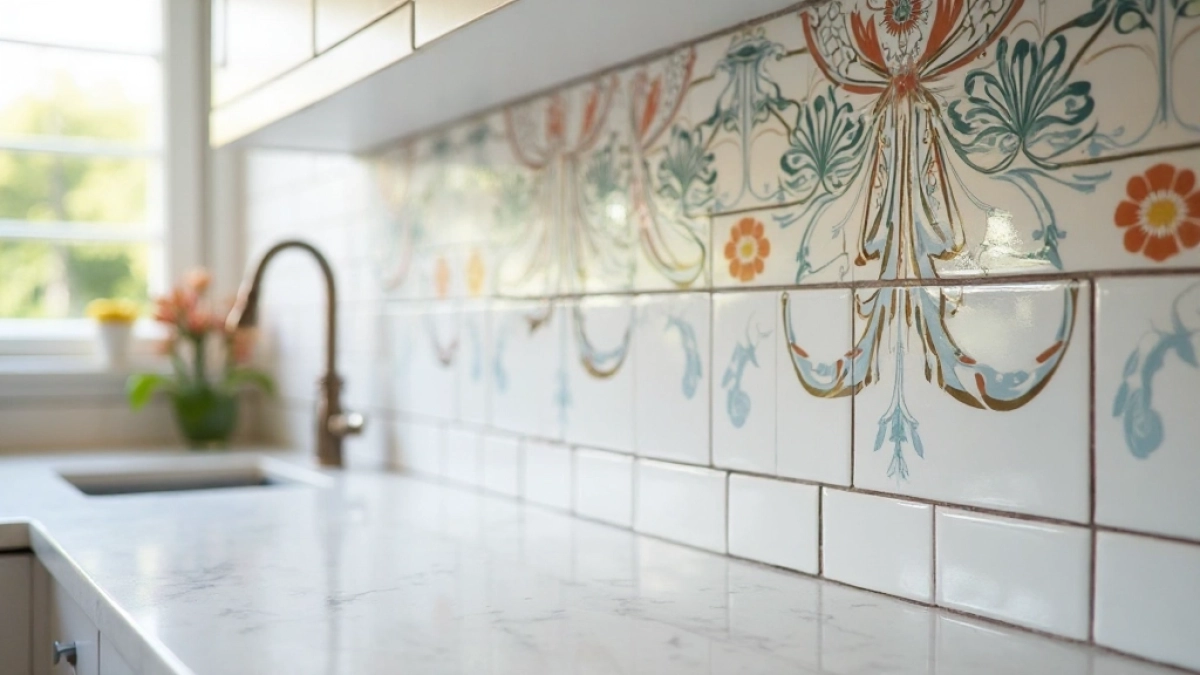 czy można nakleić tapetę na kafelki