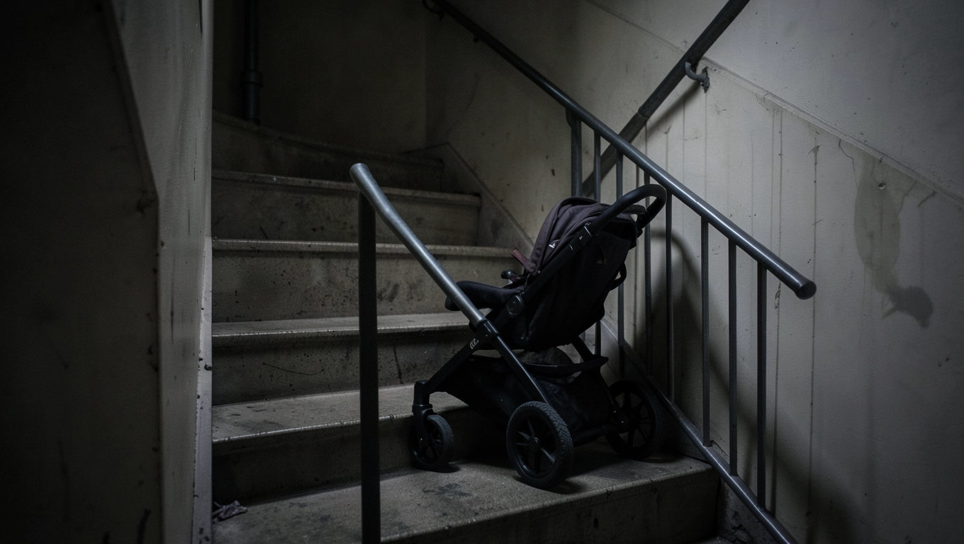 Czy wózek dziecięcy może stać na klatce schodowej