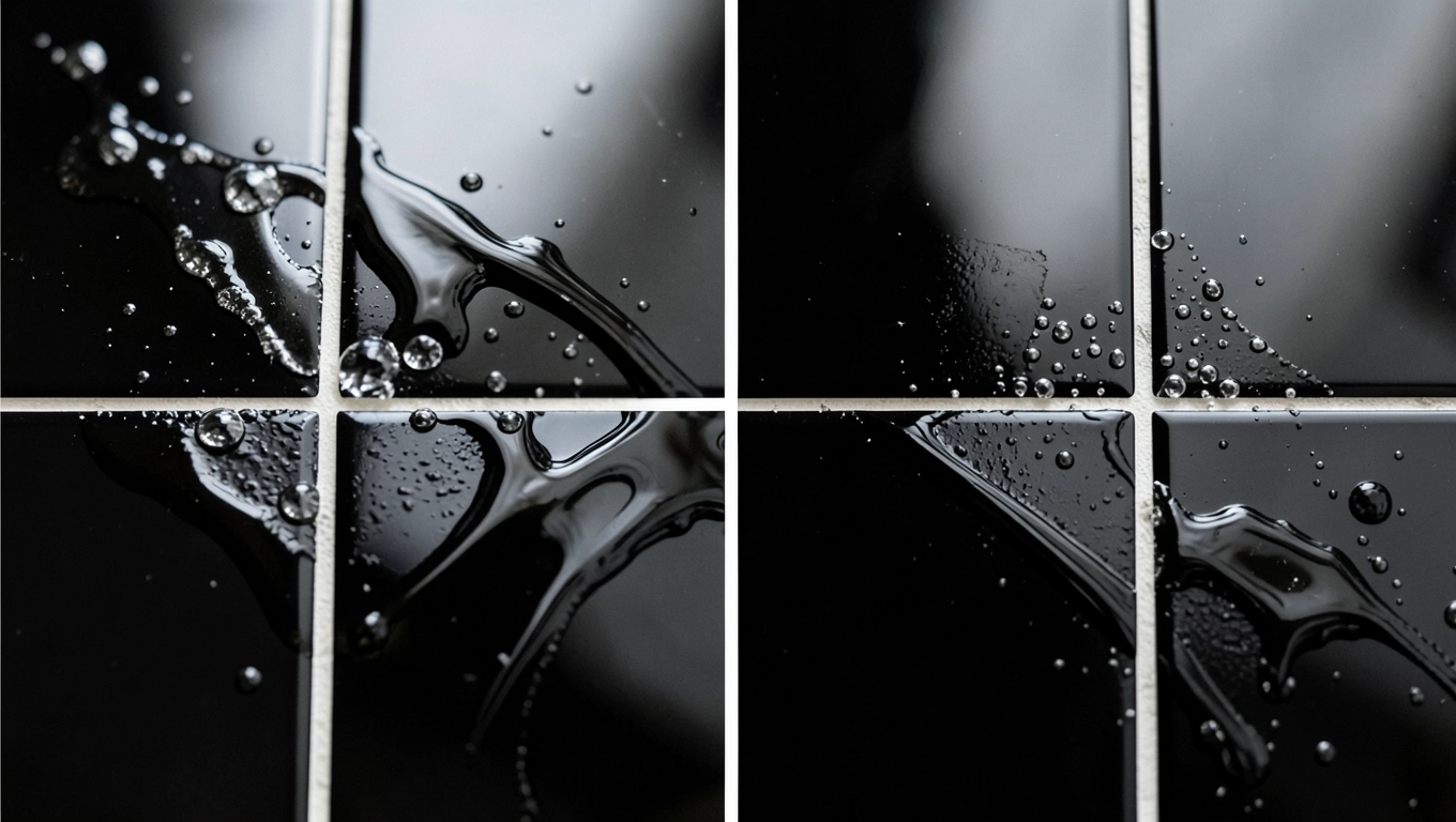 Czym myć czarne kafelki z połyskiem