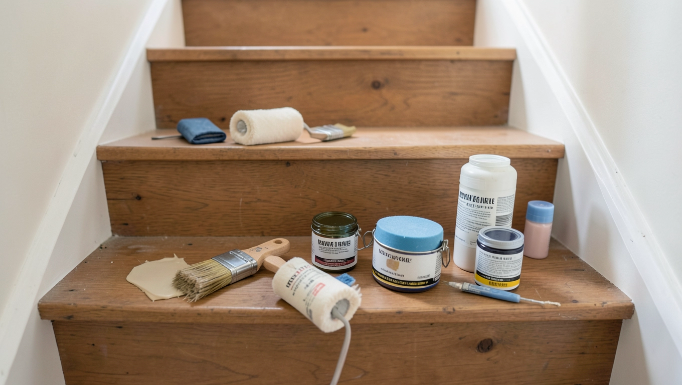 czym pomalować drewniane schody