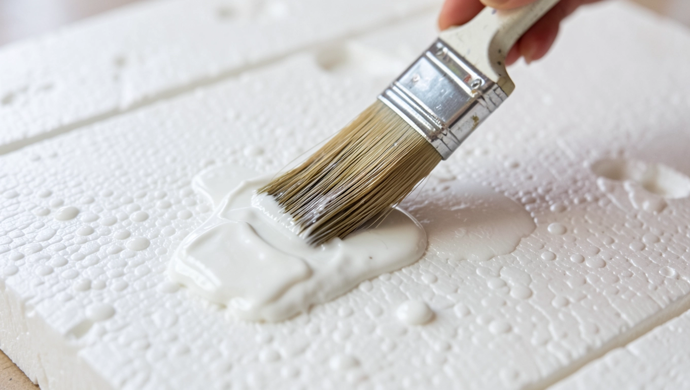 Czym pomalować klej na styropianie