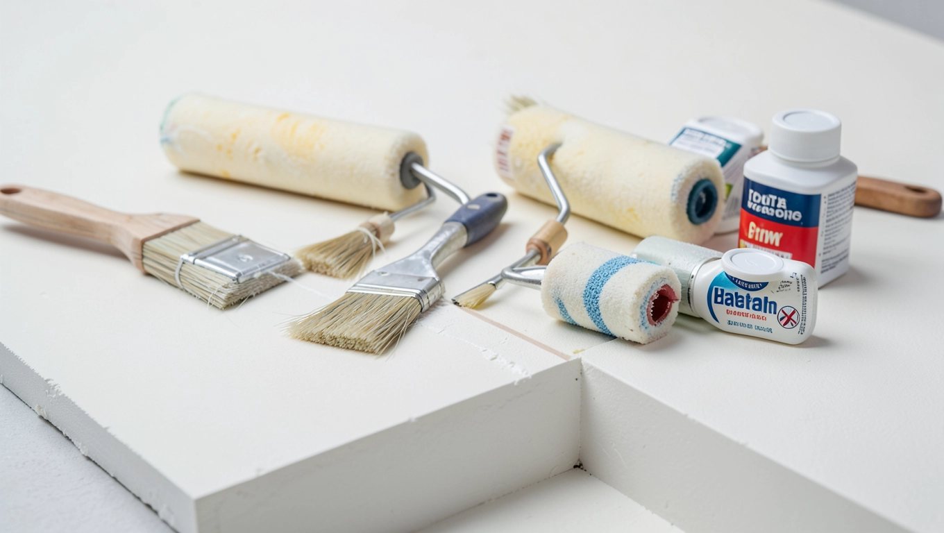 Czym pomalować płytki gipsowe