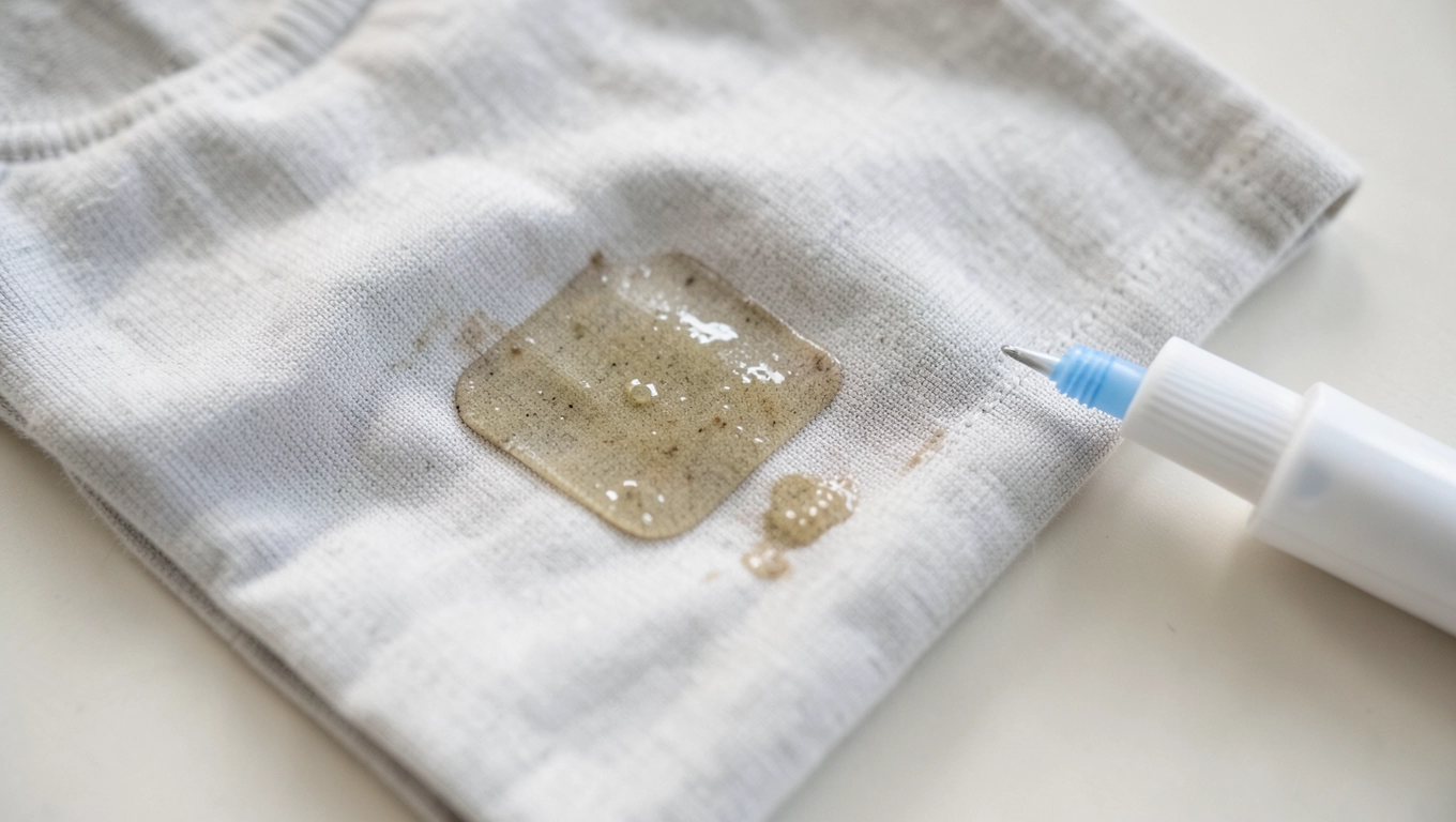 Czym usunąć klej po naklejce z ubrania