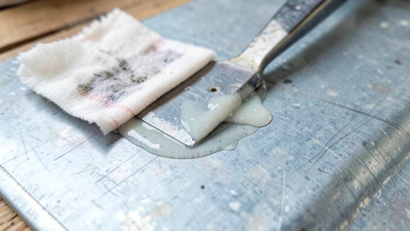 Czym zmyć klej do styropianu z blachy