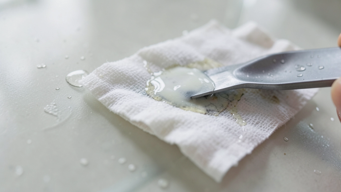 Czym zmyć klej po naklejce