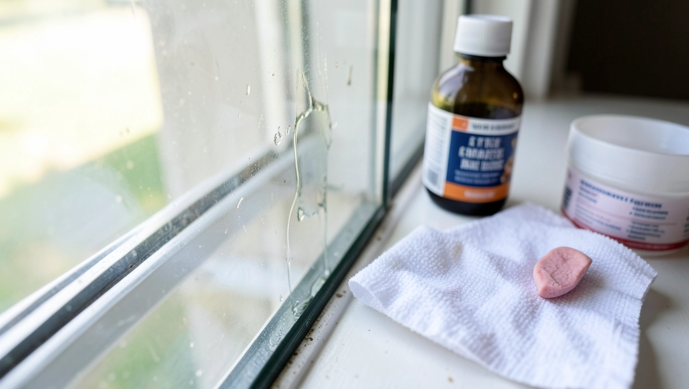 Czym zmyć klej z szyby