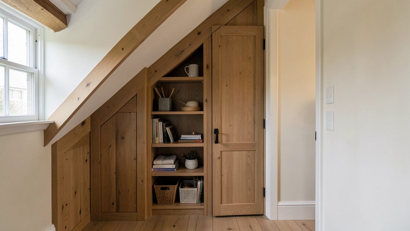 Drzwi do schowka pod schodami