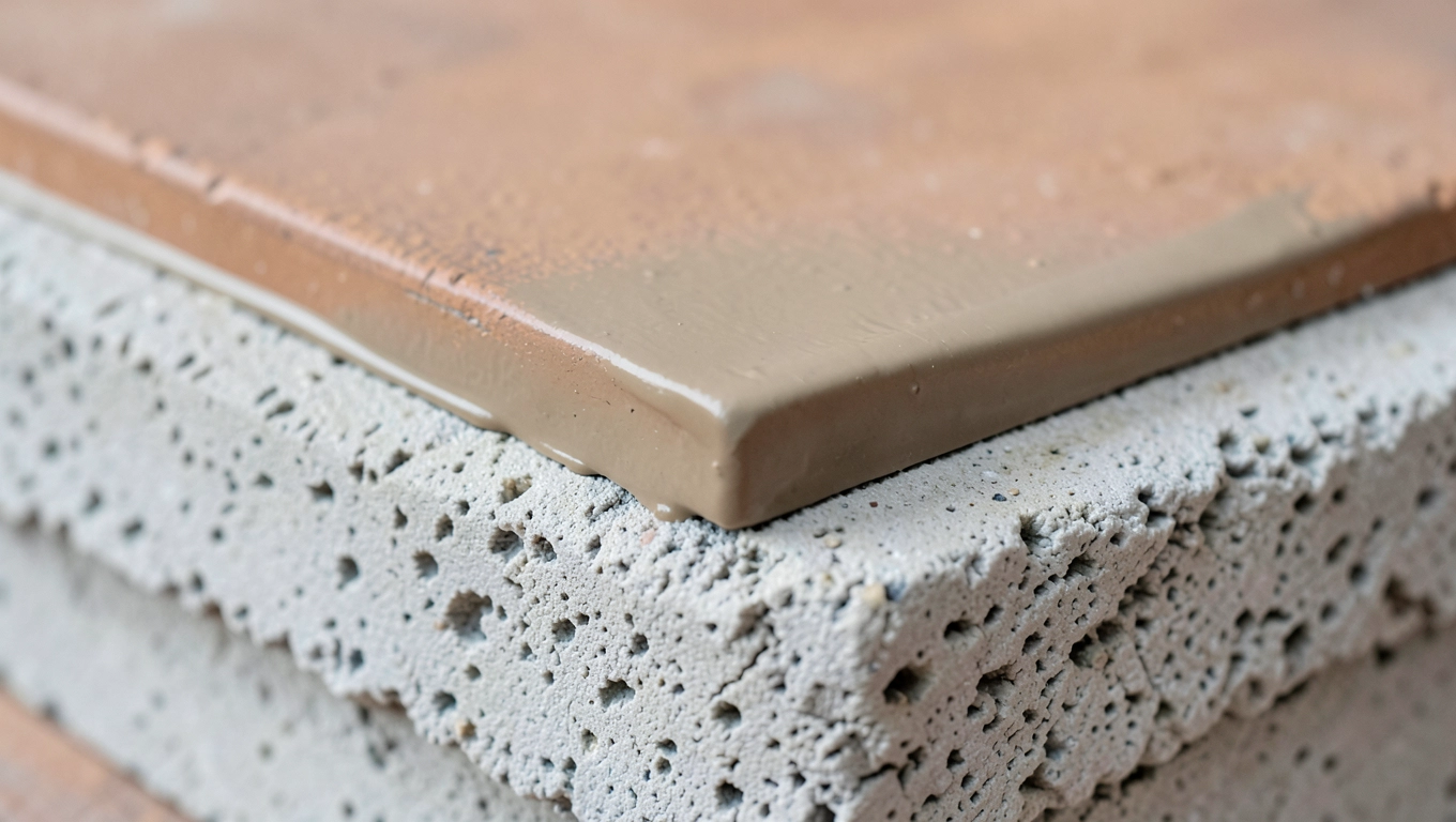 Grubość terakoty z klejem na nierównym podłożu