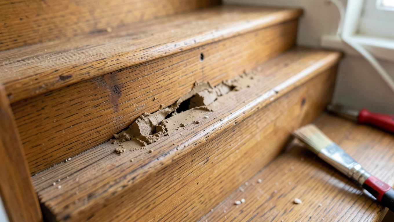Jak naprawić dziurę w schodach drewnianych