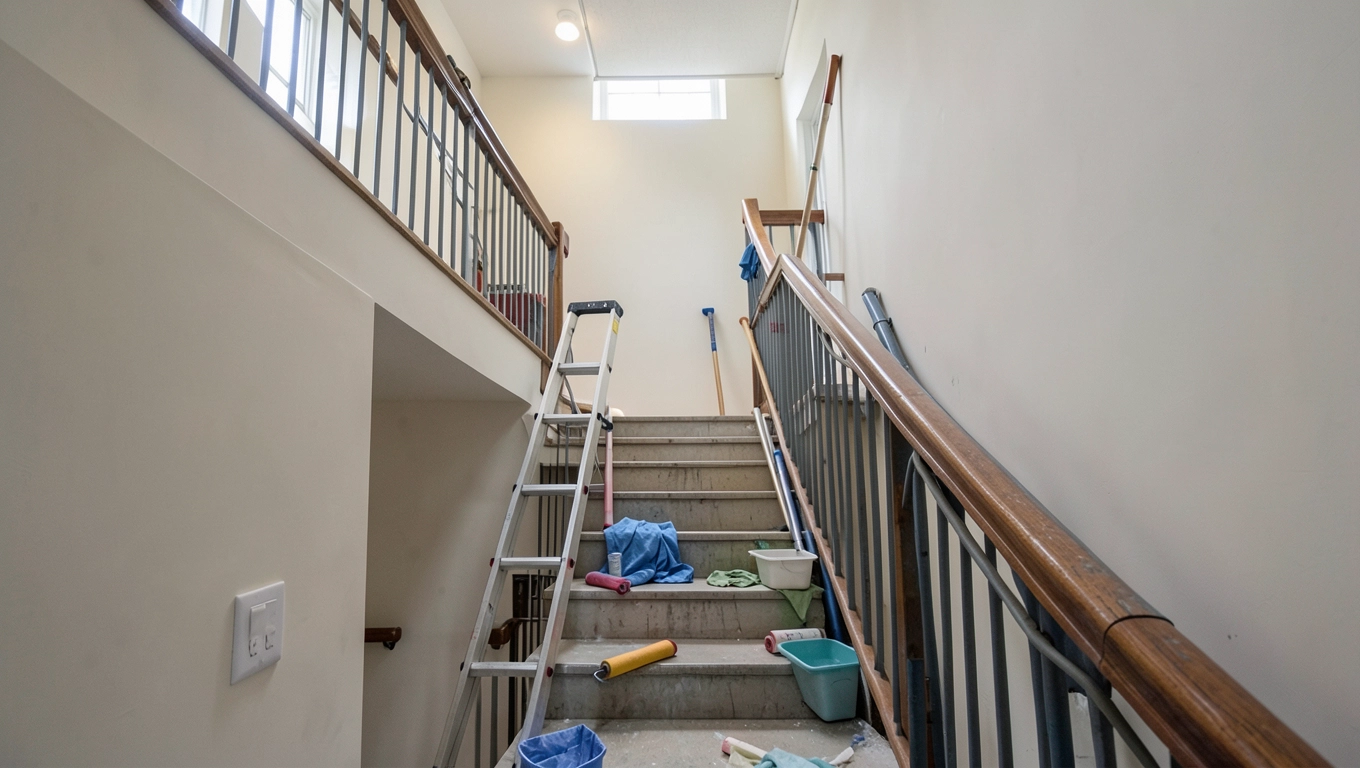 Jak pomalować klatkę schodową bez rusztowania