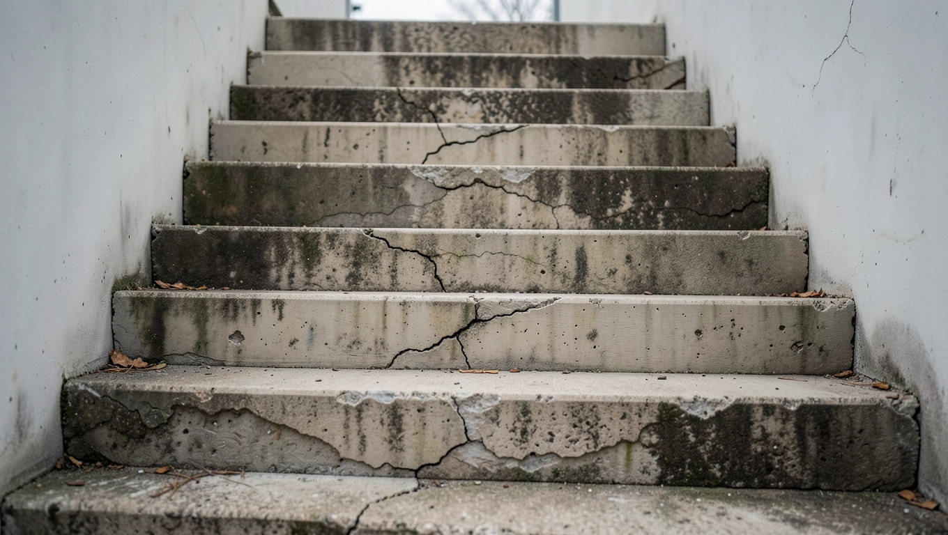 Jak przerobić strome schody betonowe