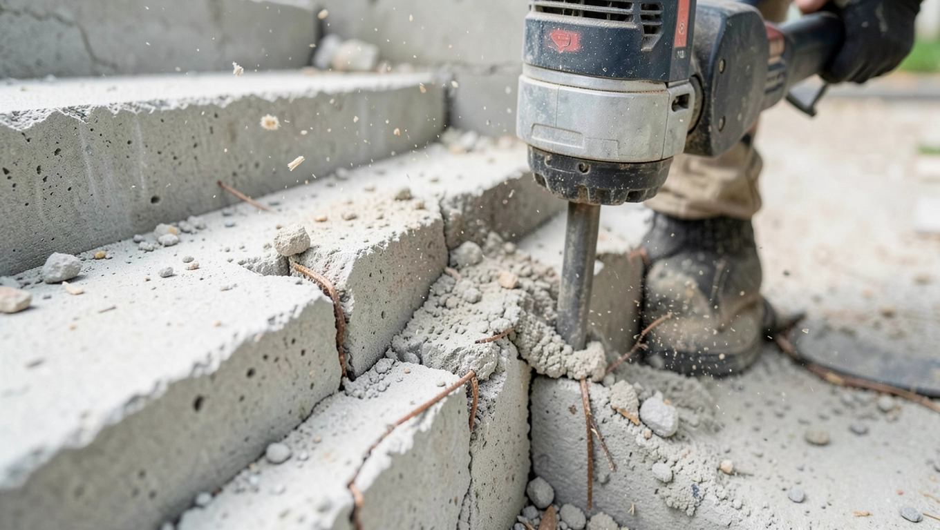 Jak skuć schody betonowe