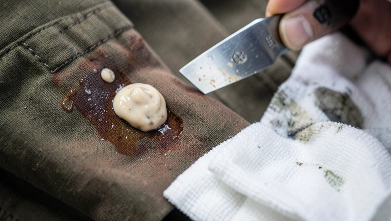 Jak sprać żywicę z kurtki