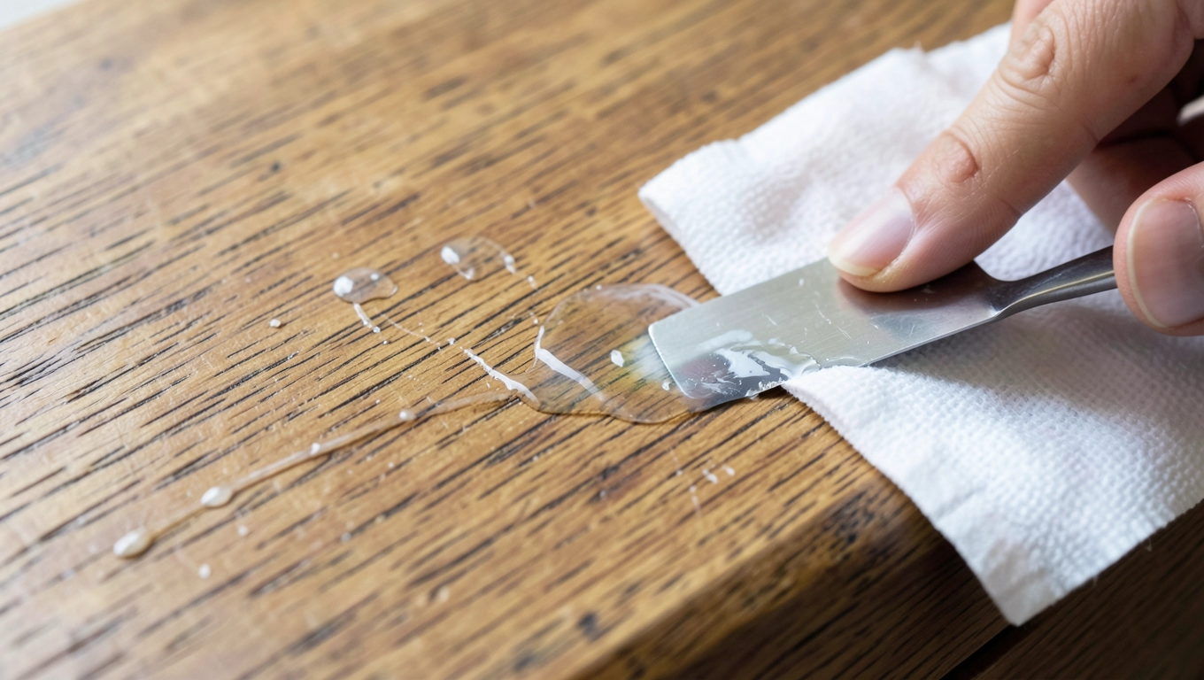 Jak usunąć klej do paznokci z mebli