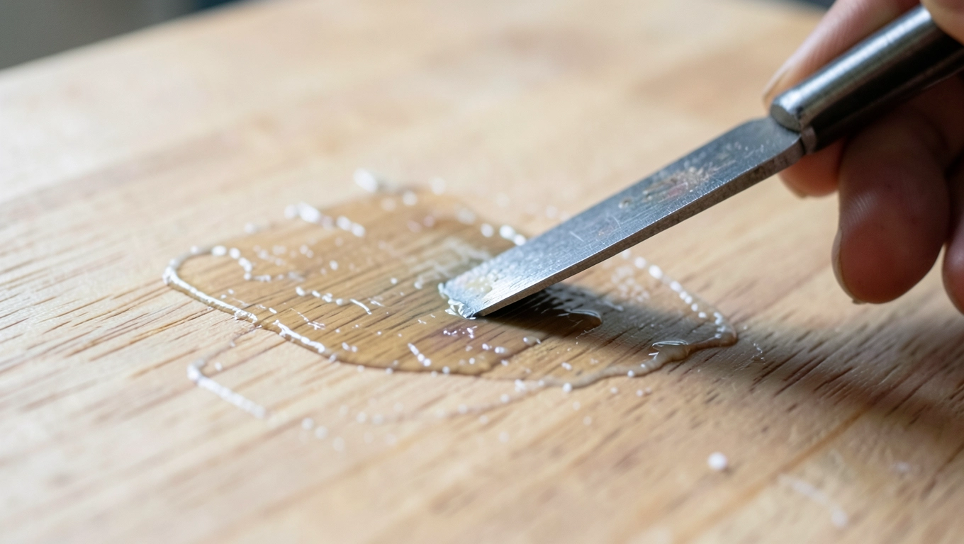 Jak usunąć klej po okleinie meblowej