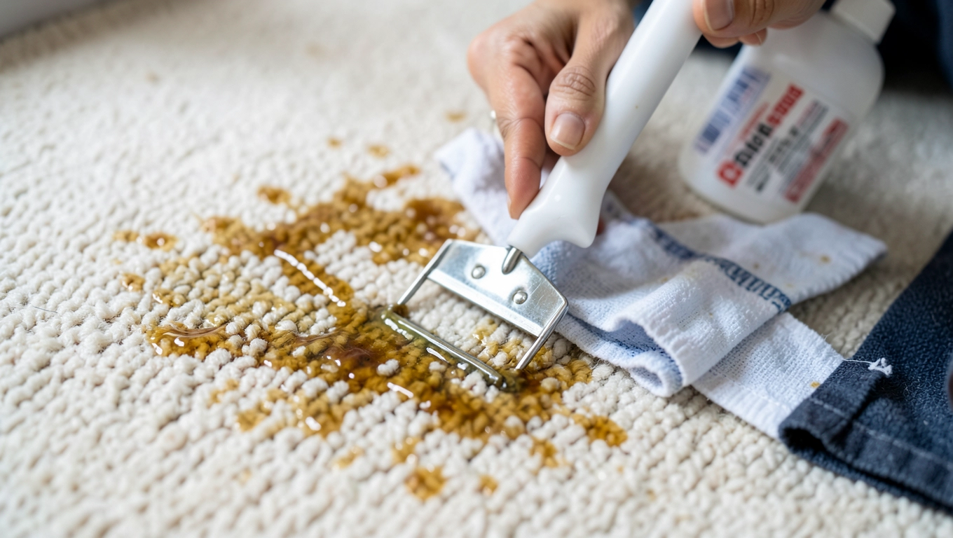 Jak usunąć klej z dywanu