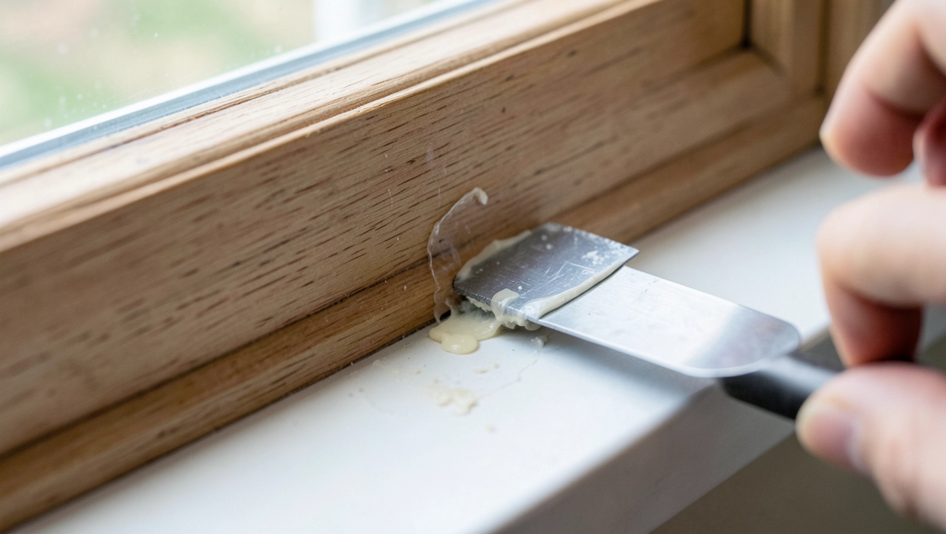 Jak usunąć klej z ramy okna