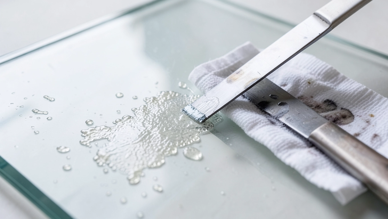 Jak usunąć klej ze szkła