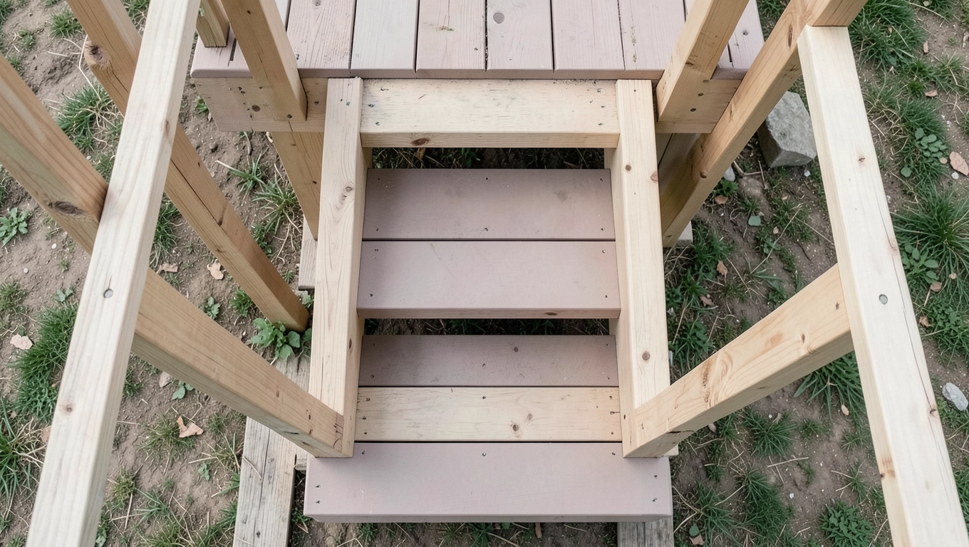 Jak zrobić schody z deski kompozytowej