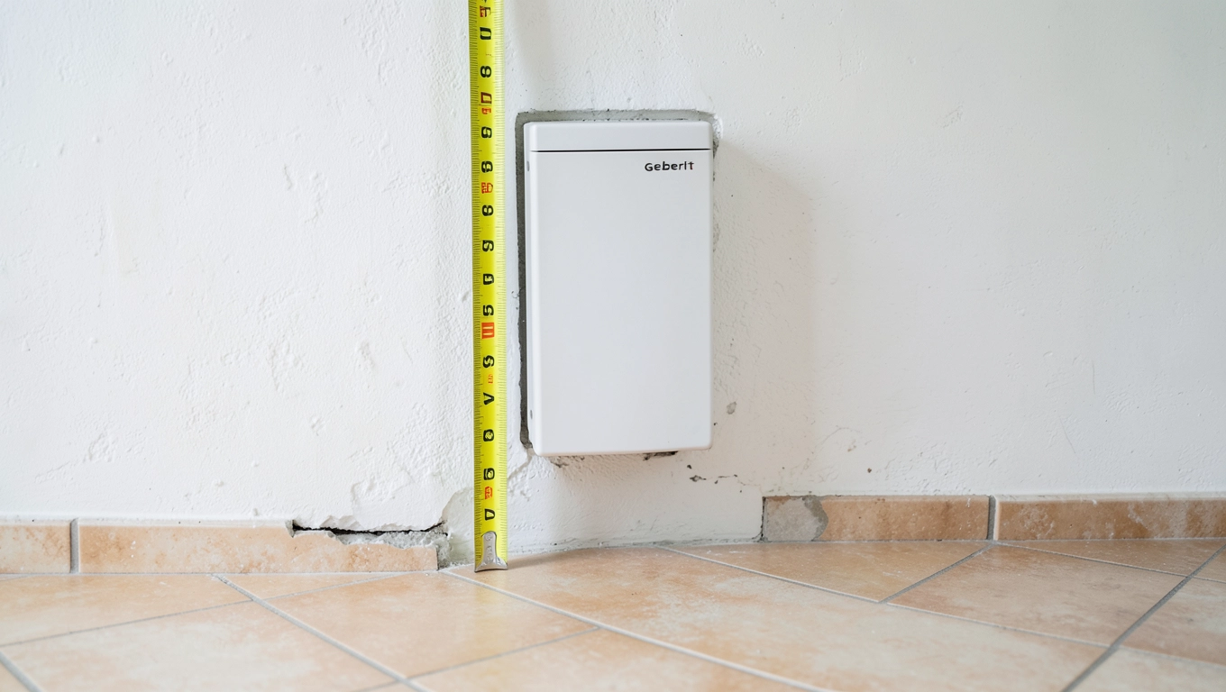 Jaka wysokość geberitu od posadzki