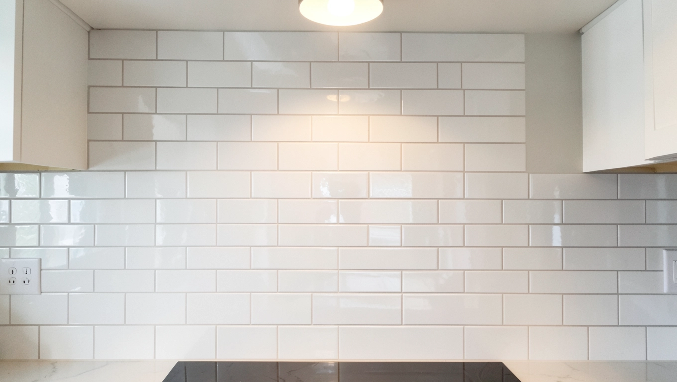 Kafelki w kuchni nad blatem