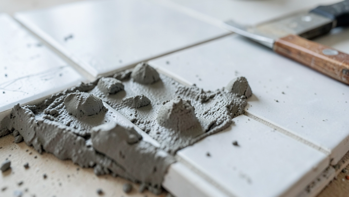 Klejenie płytek na placki