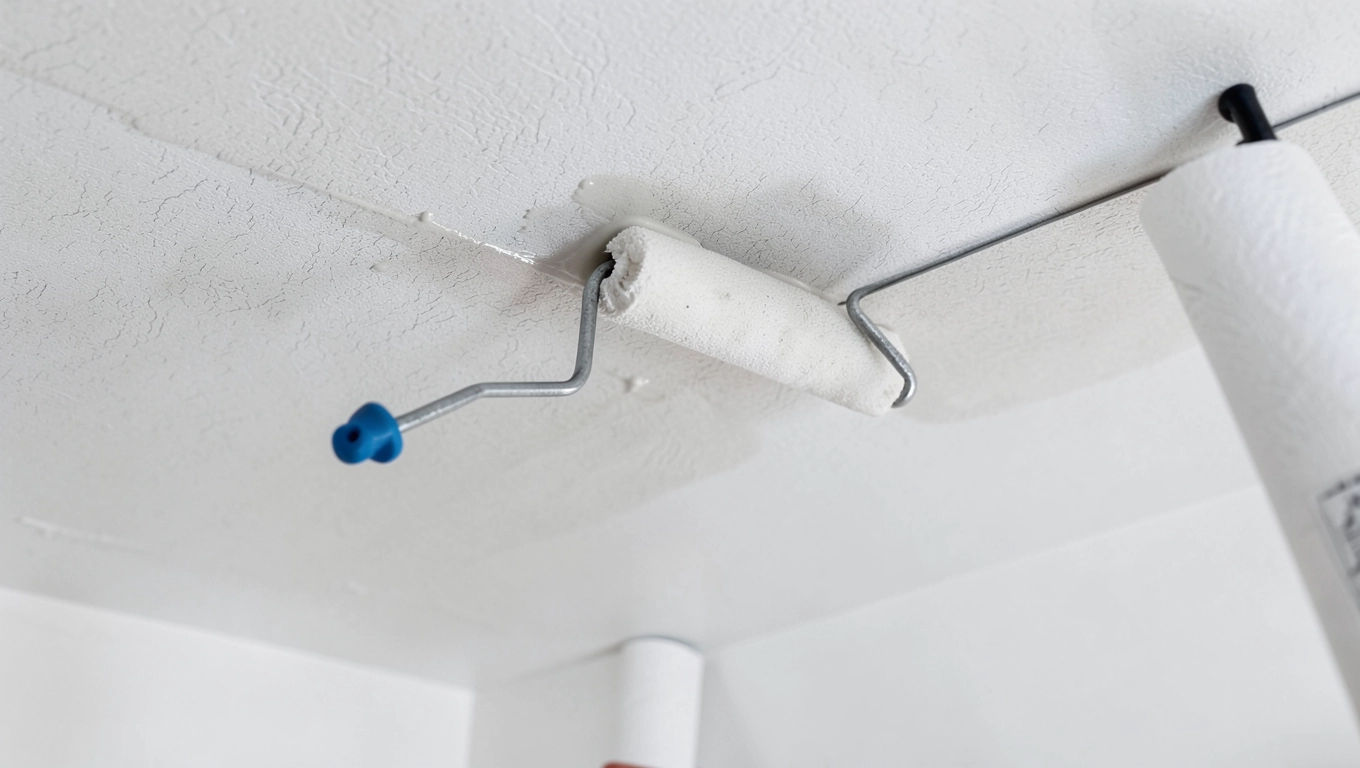 Klejenie tapety z włókna szklanego na suficie