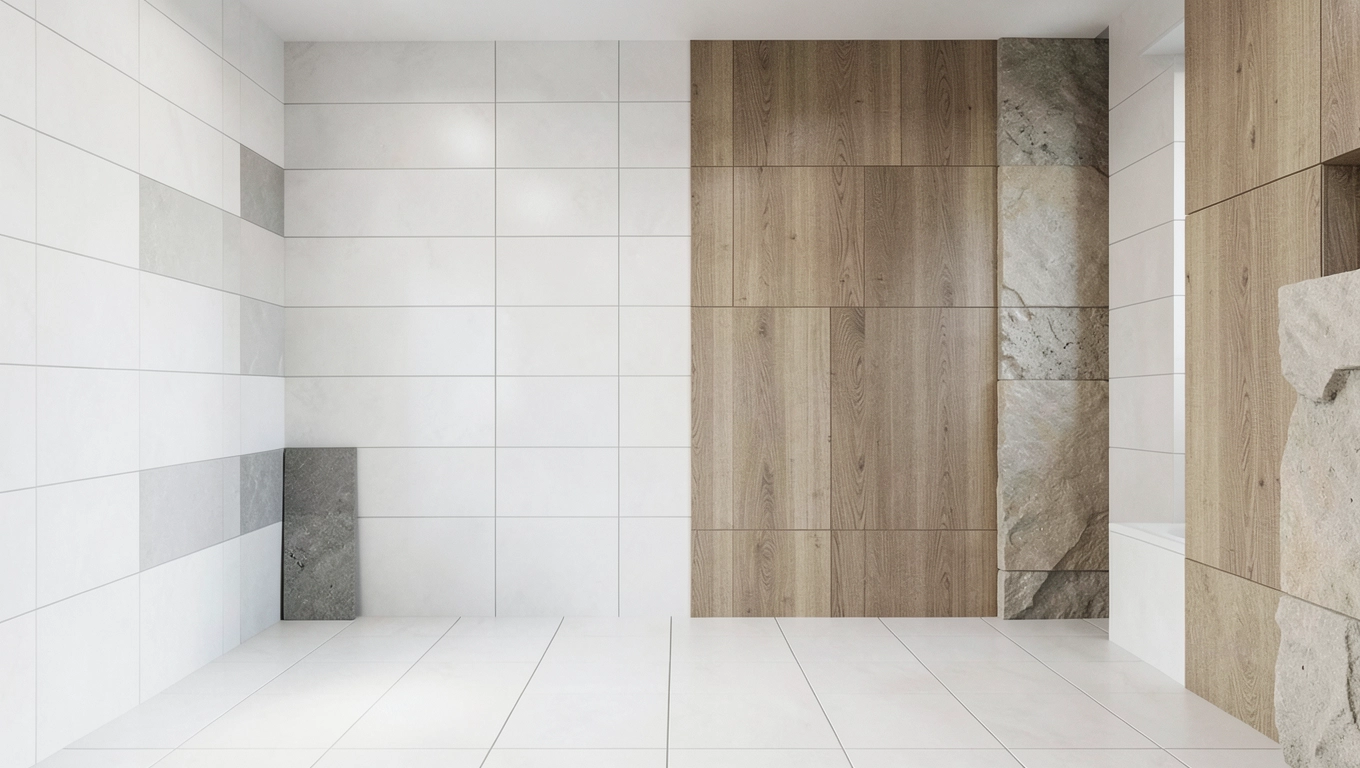 Łączenie białej terakoty z innymi kolorami