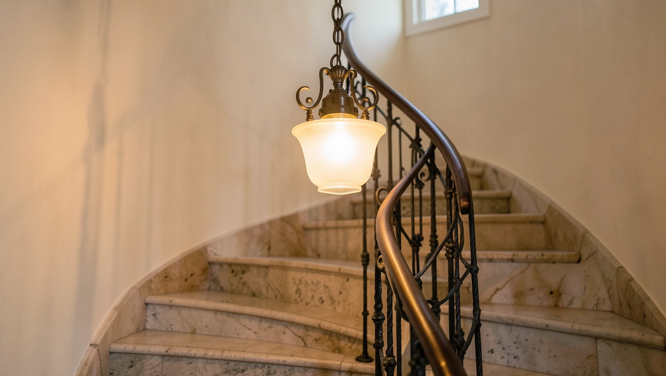 Lampa wisząca na klatkę schodową