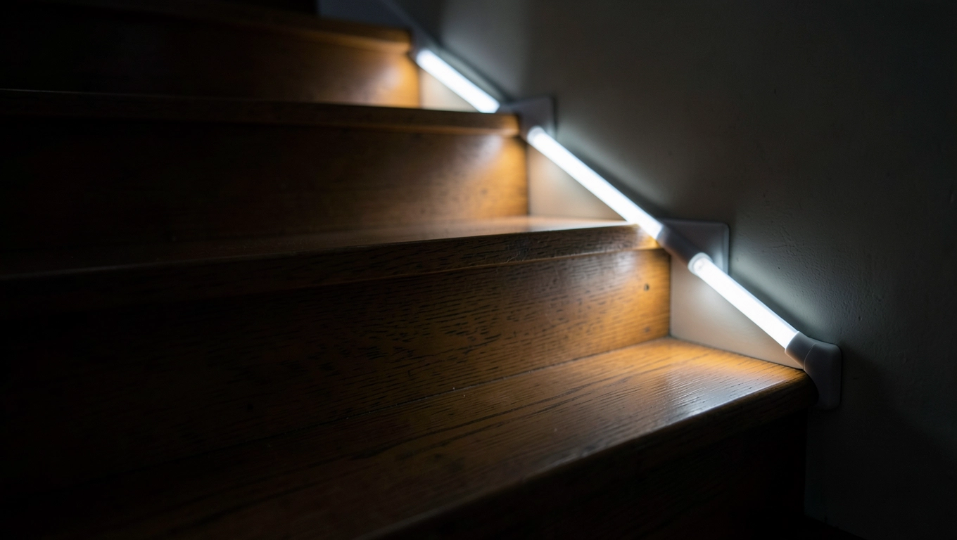 Lampki na schody z czujnikiem ruchu