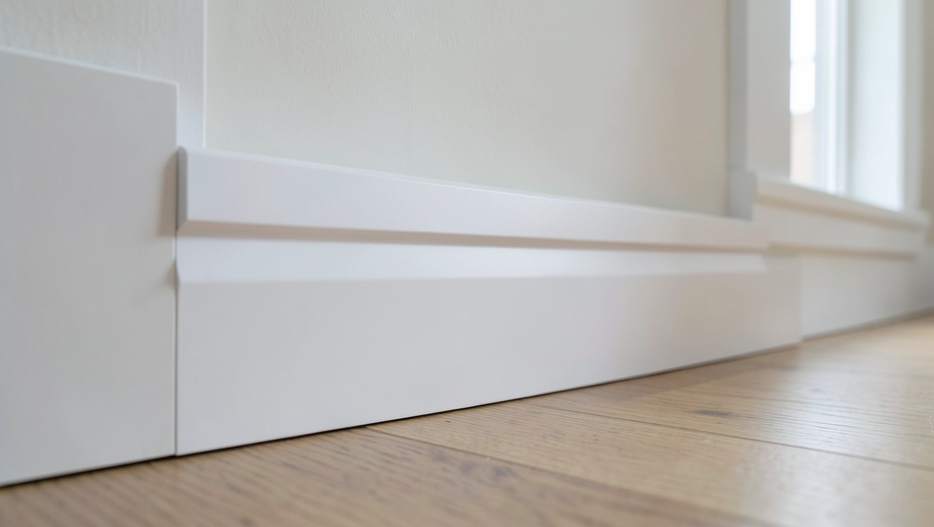 Listwa cokół do schodów biały
