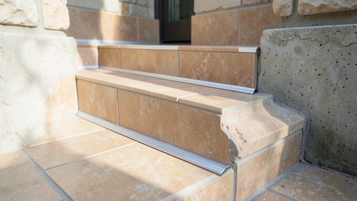 Listwy schodowe do płytek na zewnątrz