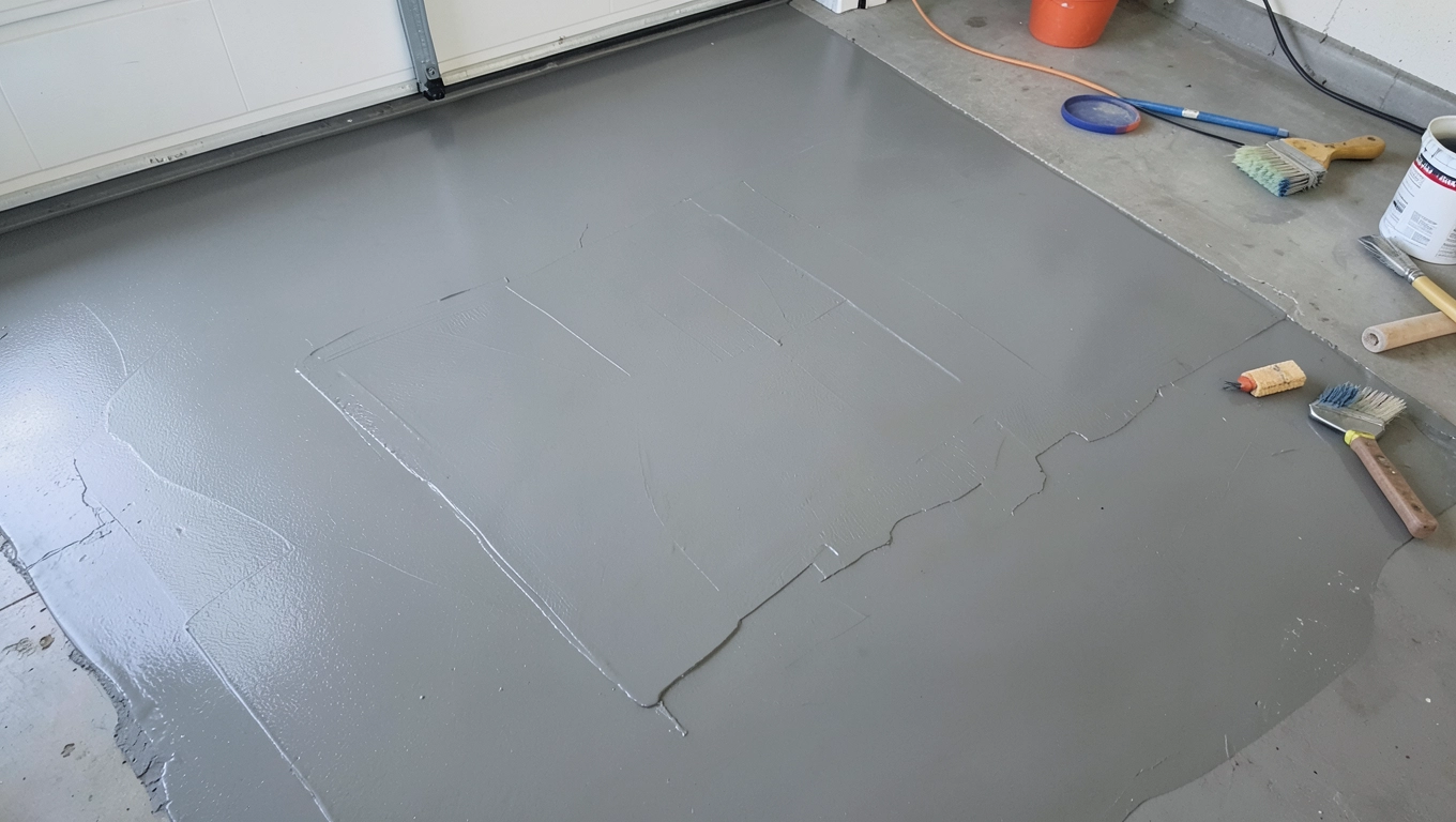 Malowanie posadzki betonowej w garażu