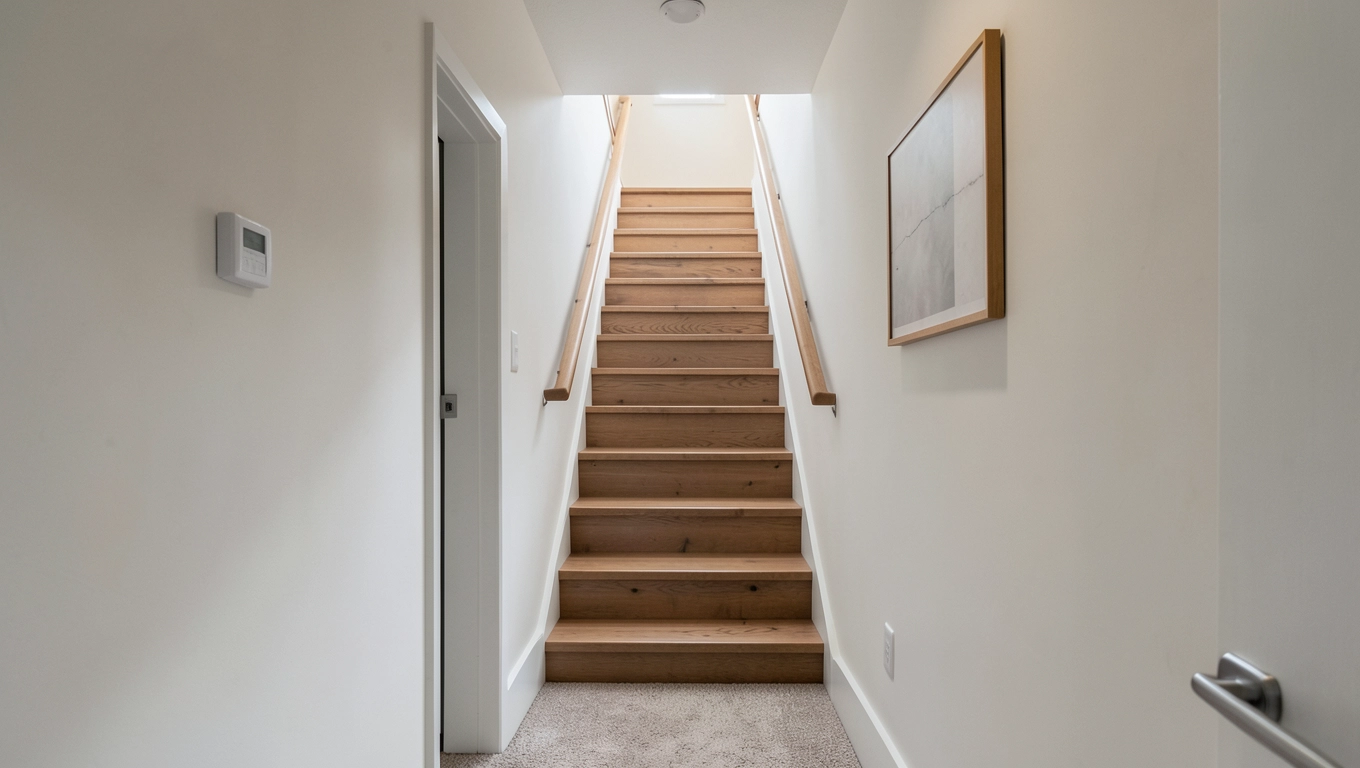 Mały przedpokój ze schodami