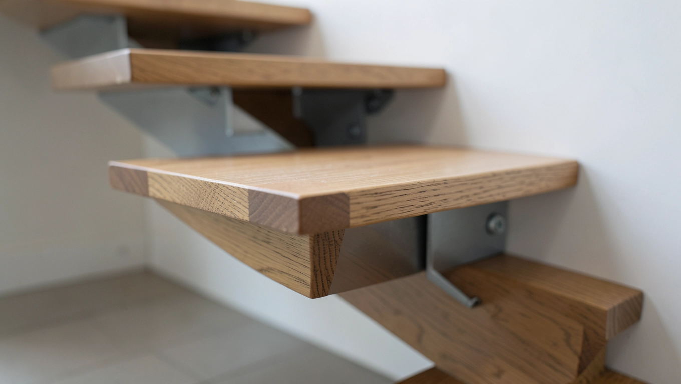 Montaż schodów drewnianych samonośnych