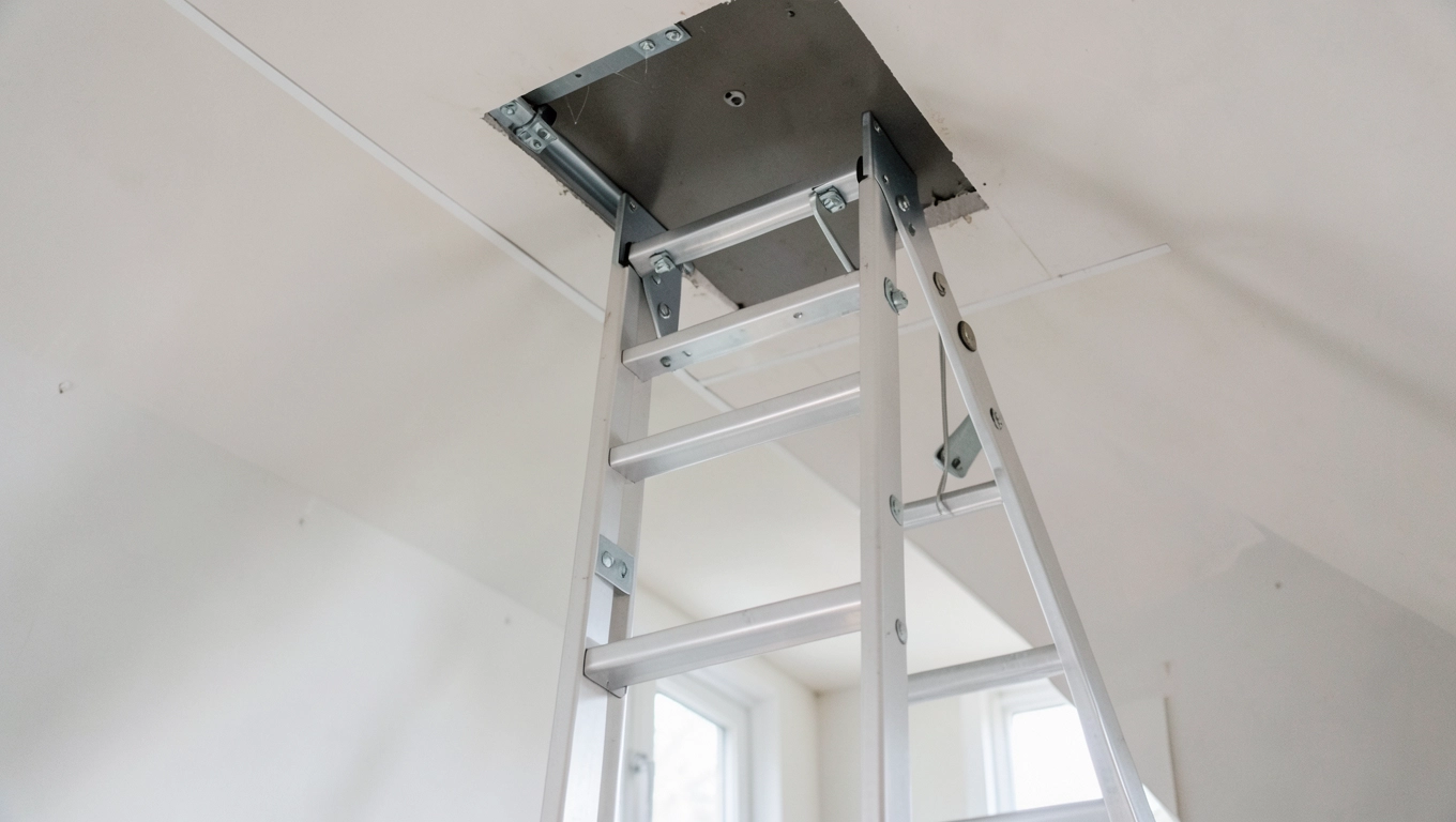 Montaż schodów strychowych w suficie podwieszanym cena