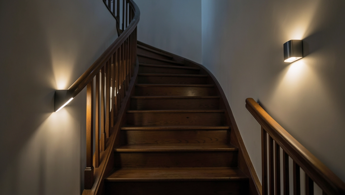 Na jakiej wysokości oświetlenie schodów