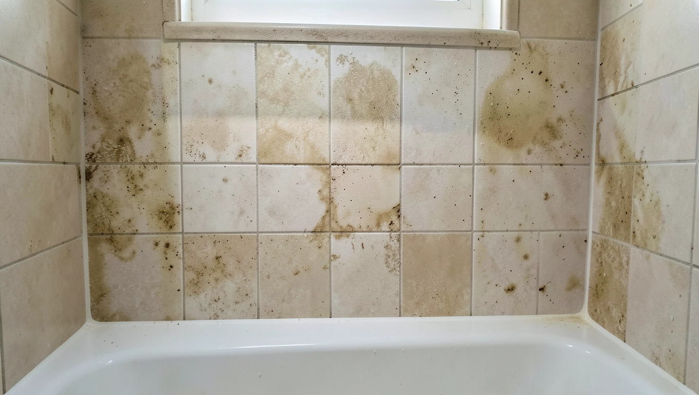 Nabłyszczanie łazienkowych kafelków z osadem