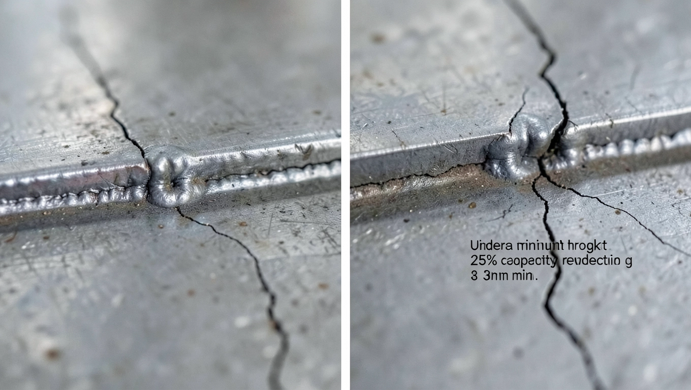 Normy wielkości spoiny pachwinowej