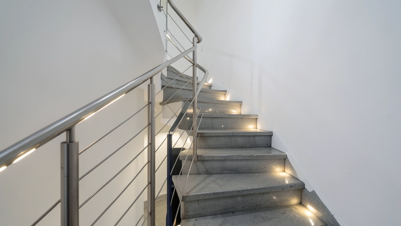 Nowoczesna klatka schodowa w bloku
