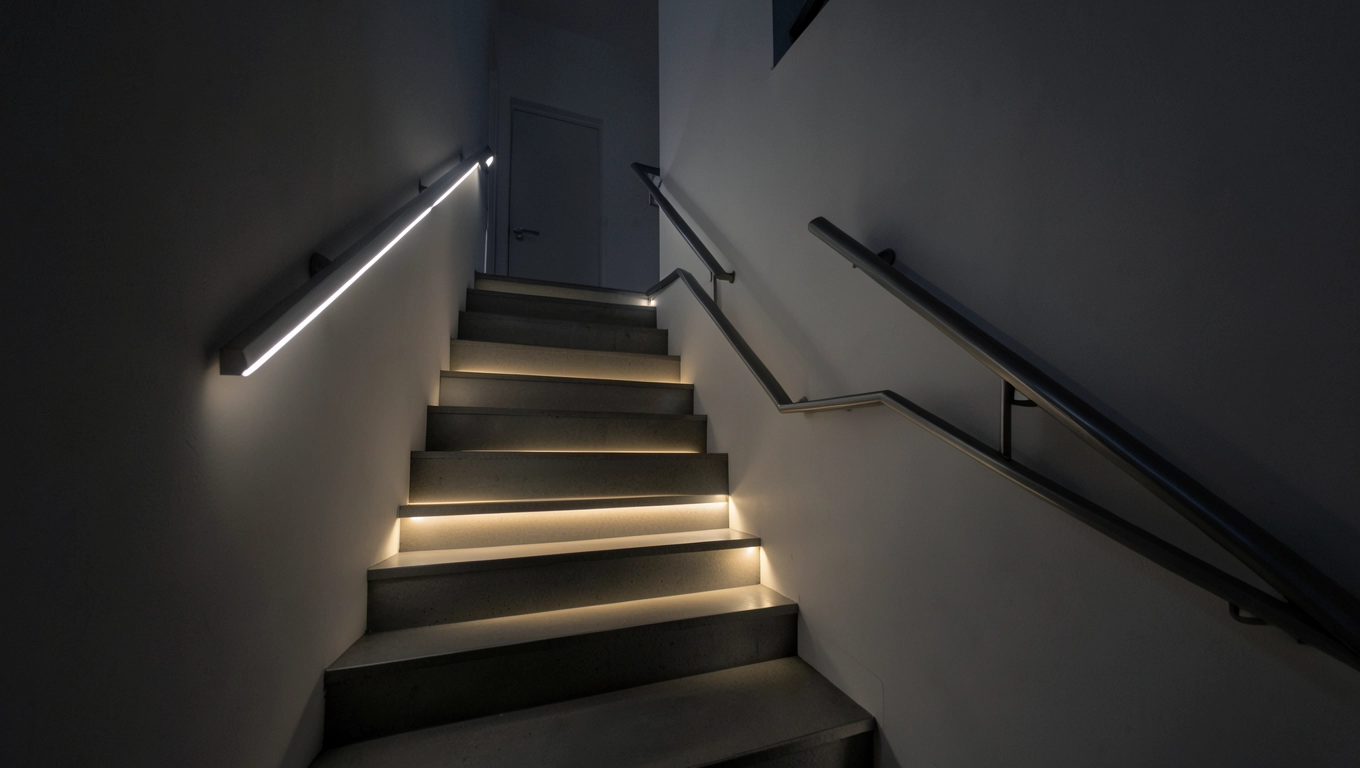 Nowoczesne oświetlenie klatki schodowej