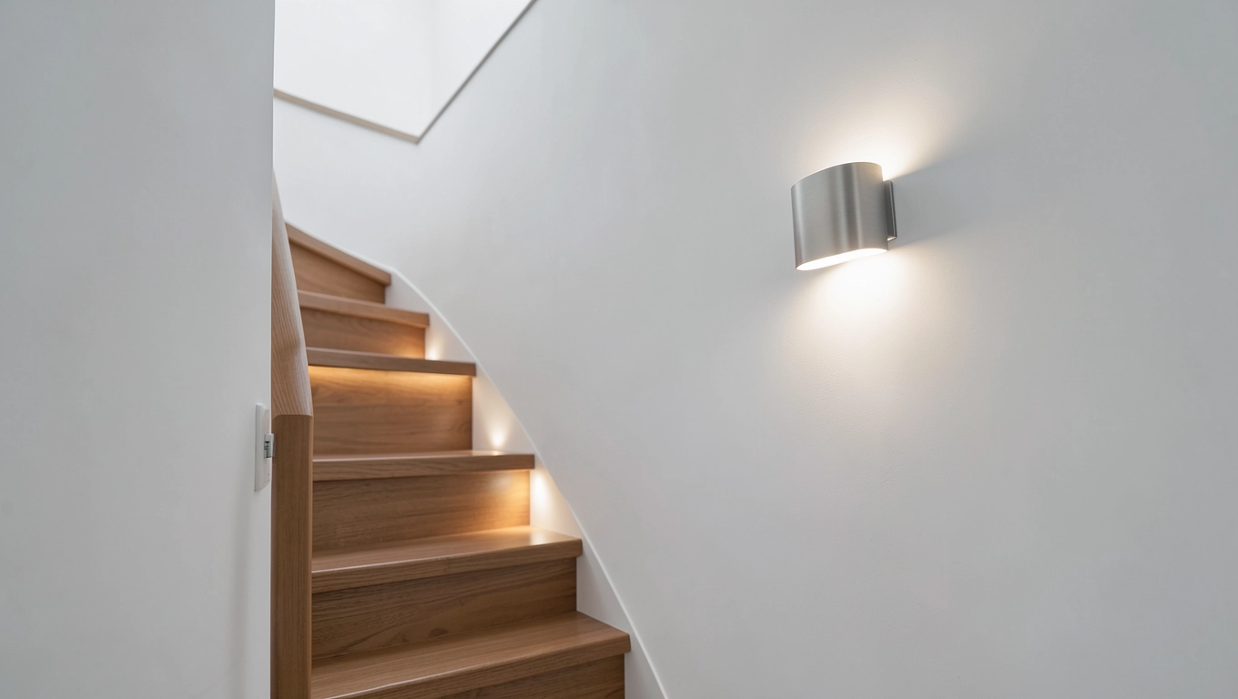 Nowoczesny kinkiet na schody