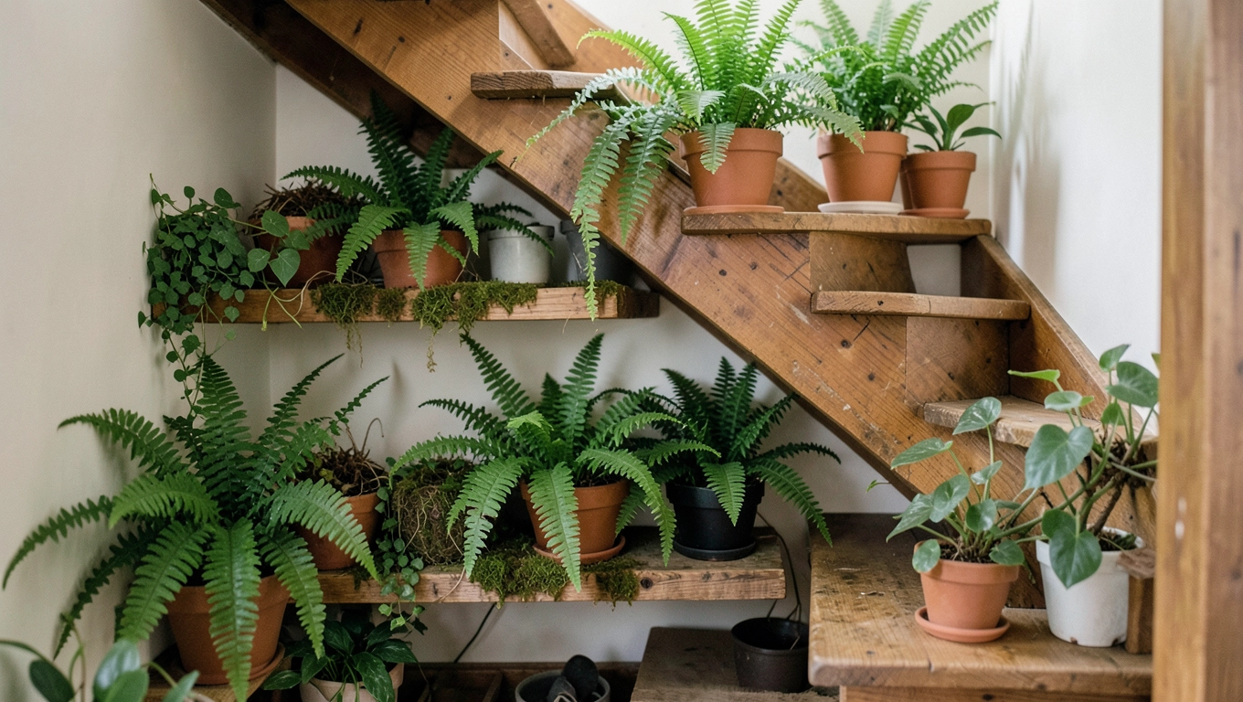 Ogród pod schodami w domu