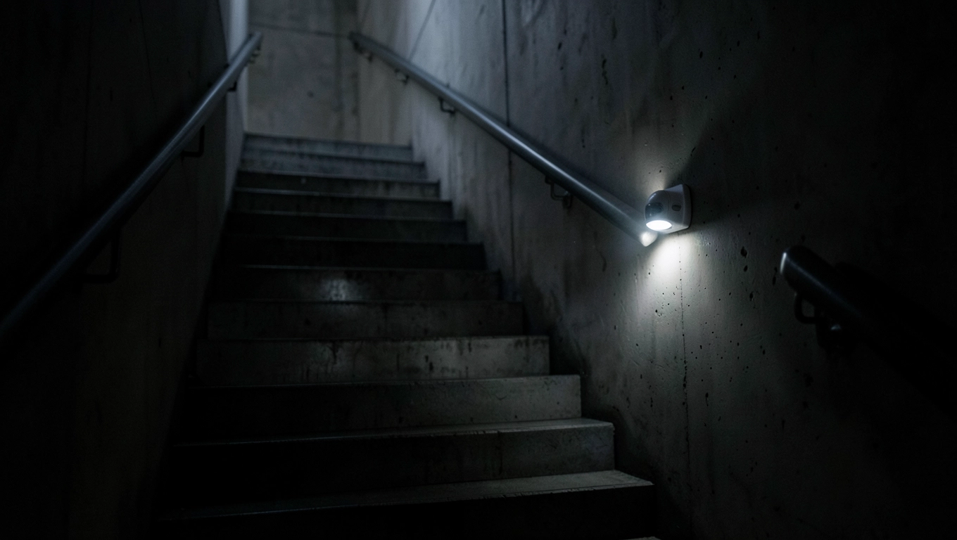 Oświetlenie klatki schodowej z czujnikiem ruchu na baterie