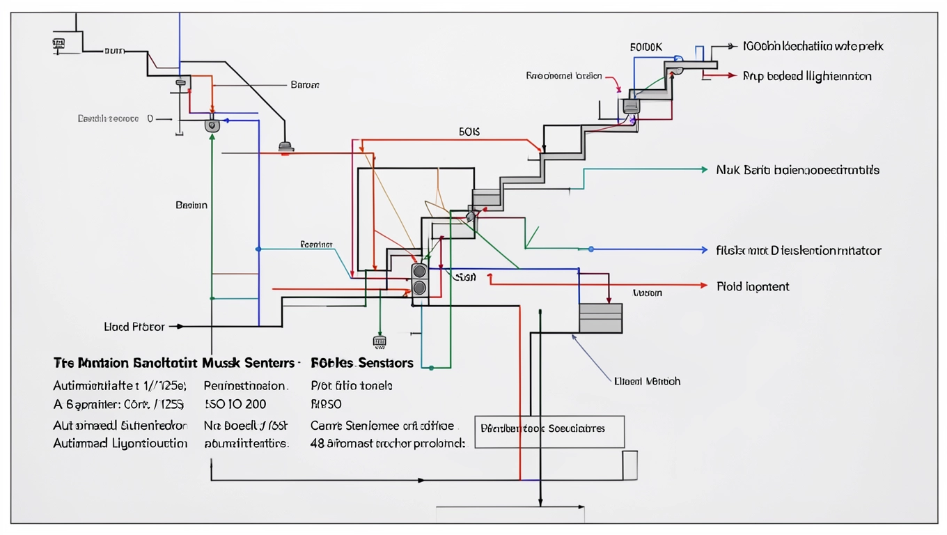 Oświetlenie schodowe z czujnikiem ruchu i zmierzchu schemat