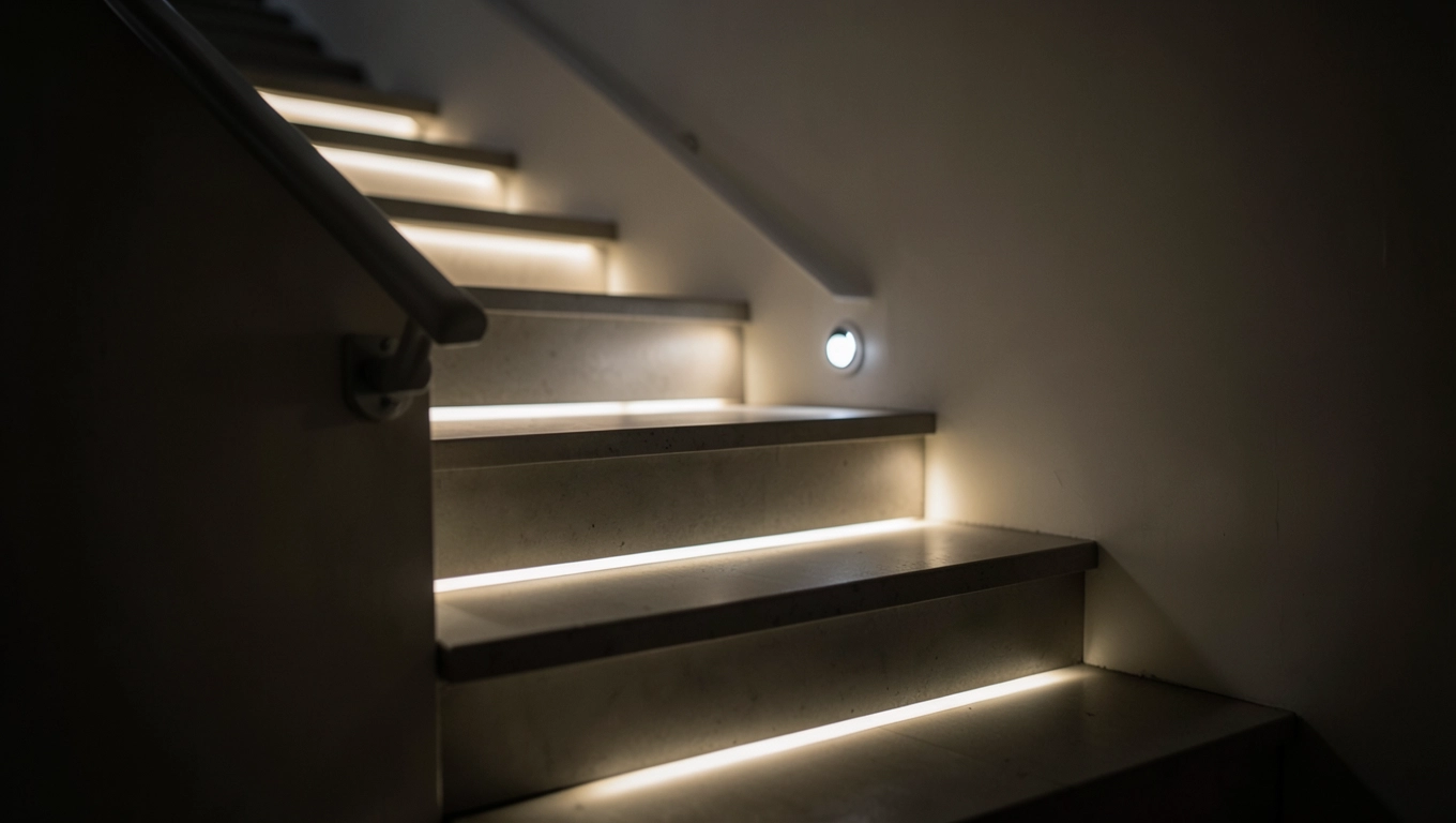 Oświetlenie schodowe z czujnikiem ruchu