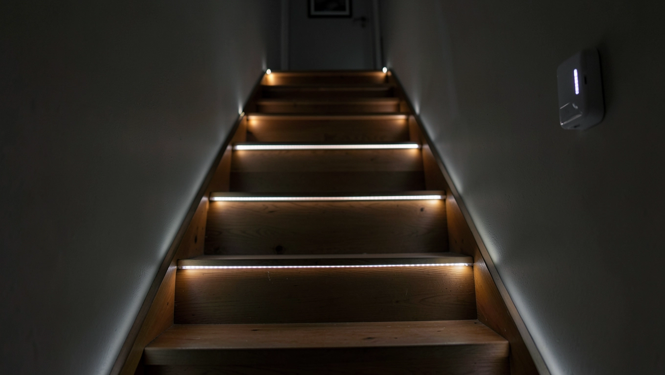 Oświetlenie schodowe z czujnikiem